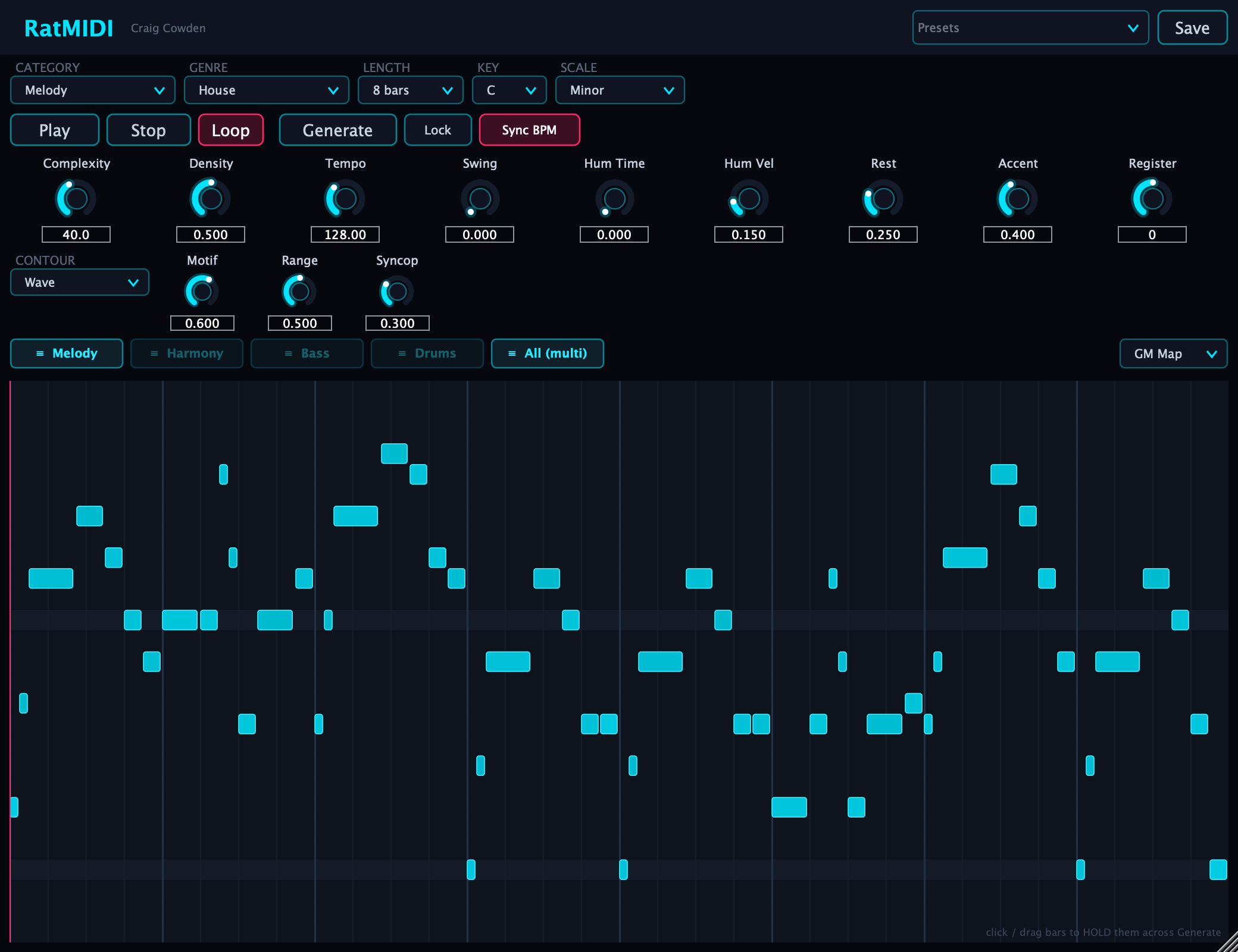 RatMIDI plugin interface